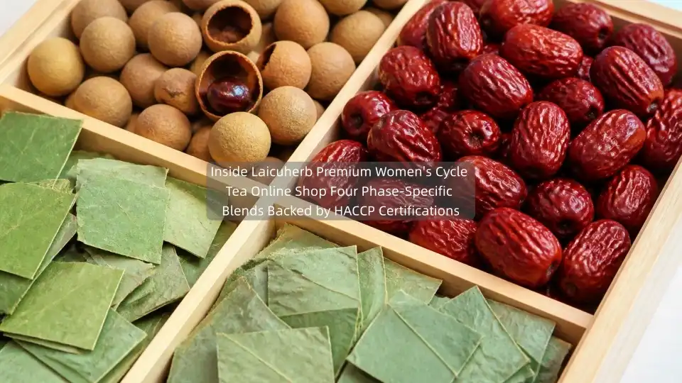 Inside Laicuherb Premium Women's Cycle Tea Online Shop Four Phase-Specific Blends Backed by HACCP Certifications